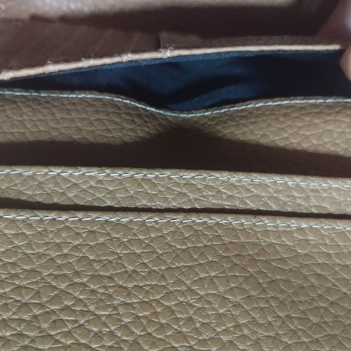 Guess trifold wallet like new, brown-tan pebbled faux leather