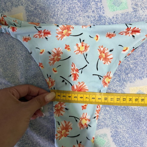 Nikama bikini set medium floral turquoise