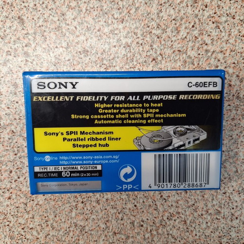 Κασέτα ήχου Sony Audio EF 60 λεπτών καινούργια, Type I IEC Normal Position