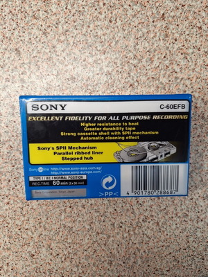 Κασέτα ήχου Sony Audio EF 60 λεπτών καινούργια, Type I IEC Normal Position