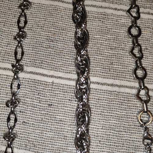 Stainless Steel Bracelets Set of 3 Like New, Silver Color