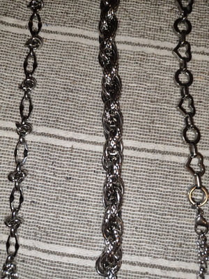 Stainless Steel Bracelets Set of 3 Like New, Silver Color