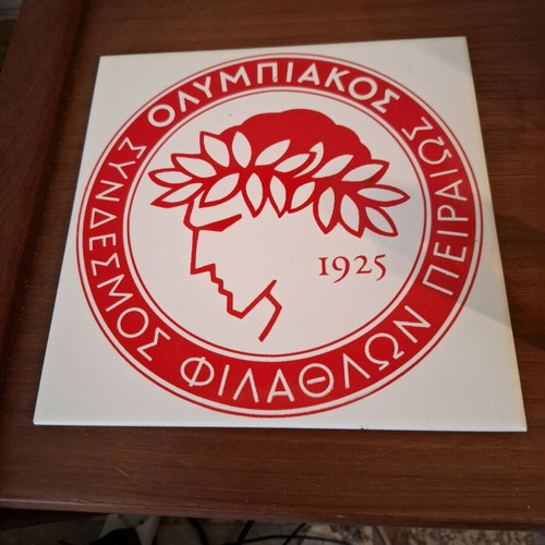 Olympiakos fan club ceramic tile like new 20x20