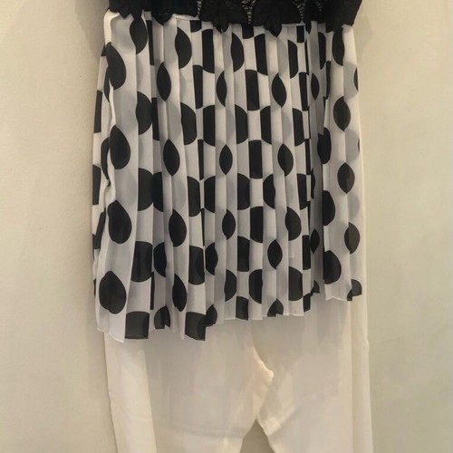 Lucifair pants and top set like new, cream-black