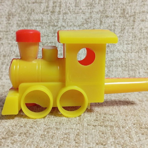 Plastic Vintage Whistle Train Pack of 2, Greek Festival Toy 1960s