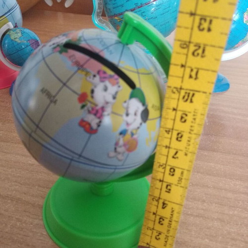 Globes used, set of 5 pieces for children's desk