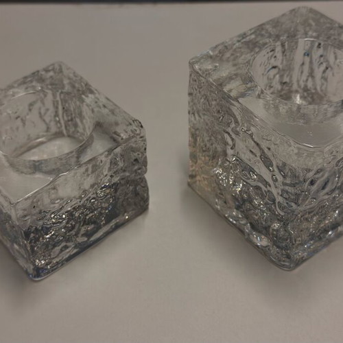 Crystal candle holders like new, set of 2 pieces