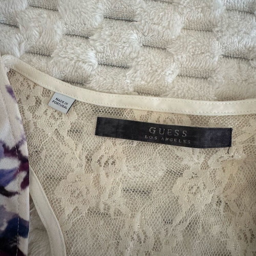 Guess floral mini dress with lace back like new, XS/S