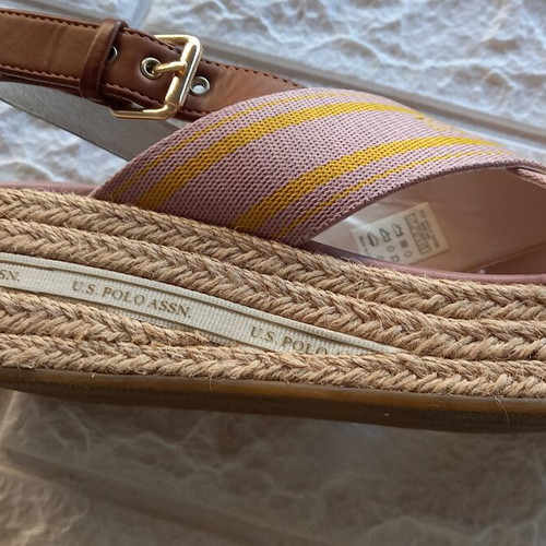 U.S. Polo Assn. platform sandals, beige, size 37