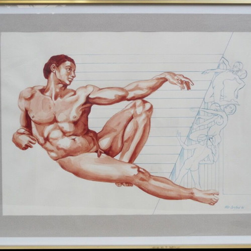 Mike Cornford Adam mixed media artwork like new