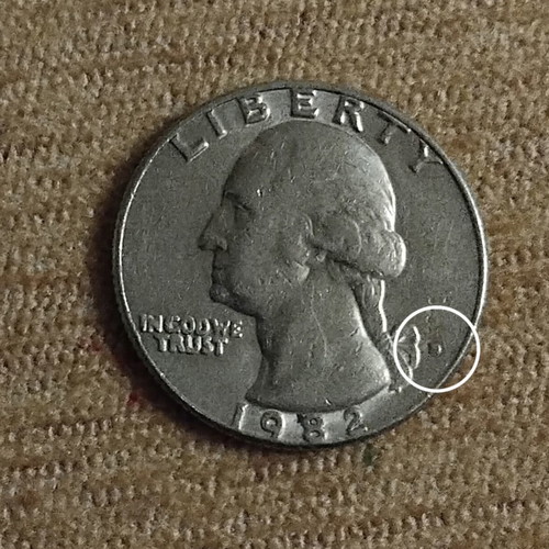 America lot with mint error D! Quarter Dollar 1982 and Jefferson Nickel 1978 used