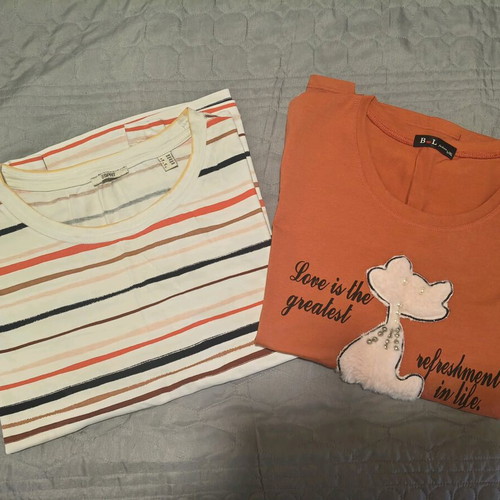 Esprit women's t-shirts pack of 2, like new, orange shades