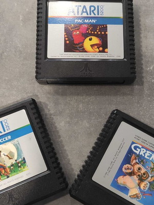 Σετ παιχνιδιών Atari 5200 μεταχειρισμένο με Pac-Man, RealSports Soccer και Gremlins