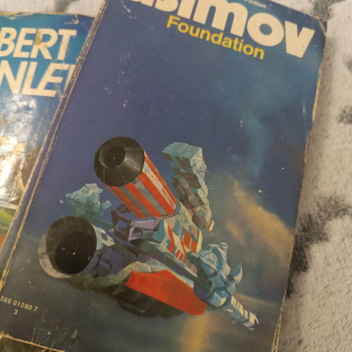 Asimov Foundation and Robert A. Heinlein Friday books used, old editions