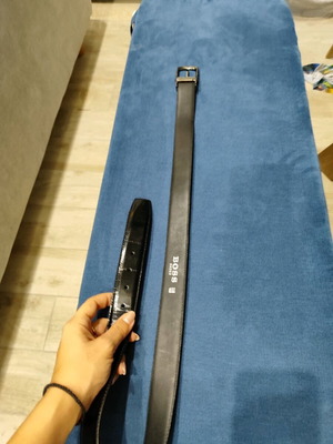 Boss belt new black patent leather size 115