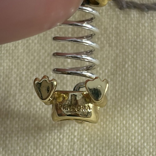 Pandora Slinky Dog charm, gold color
