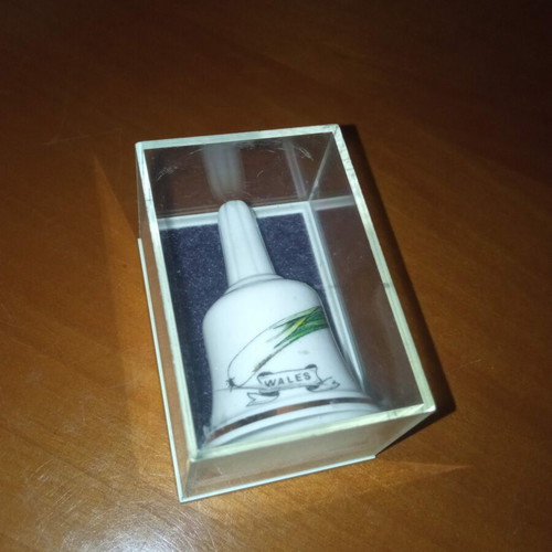 Birchcroft Wales porcelain bell with case, like new