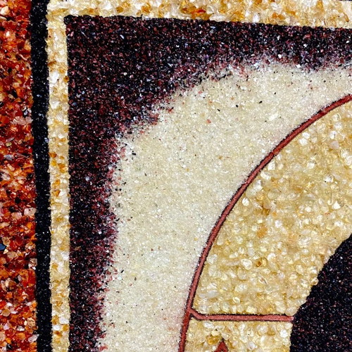 Christ Mosaic with Precious Stones, Handmade, New 66x95cm