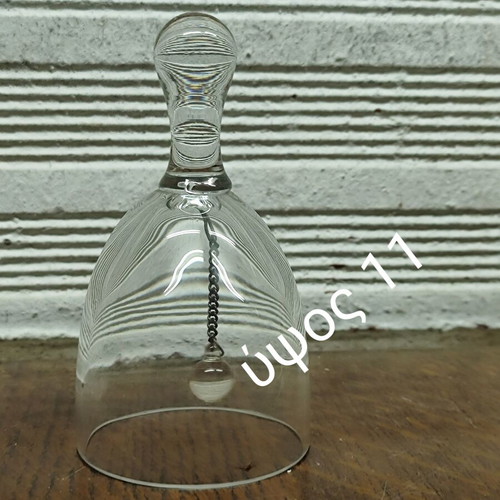 Vintage crystal decorative bell used, minimal design