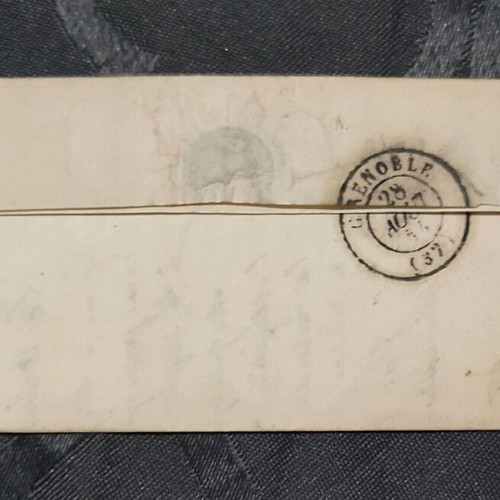 French letter 1844 used with two stamps