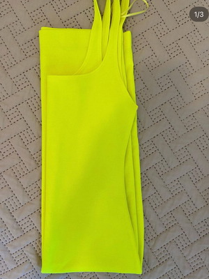 Zara neon dress new, yellow, size S