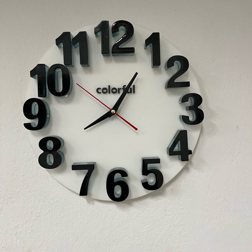 Handmade wall clocks from liquid glass, new, analog