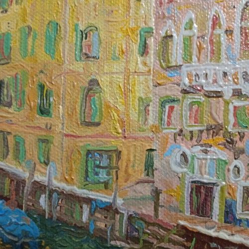 Πίνακας ζωγραφικής Colors of Venice, ελαιογραφία σε μουσαμά, καινούργιο