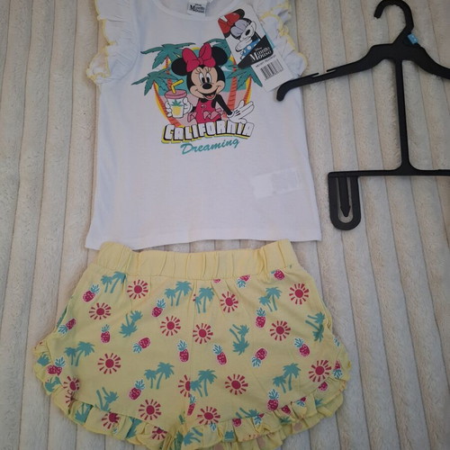 Disney kids summer set white and yellow new