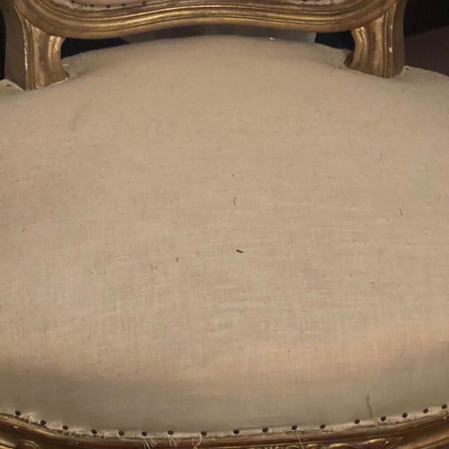 Set of 2 Louis XV armchairs used, over 100 years old