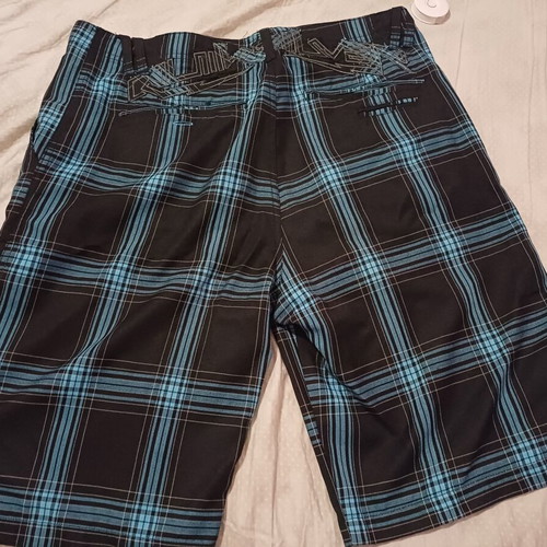 Quiksilver men's bermuda shorts like new, black and turquoise, size XL