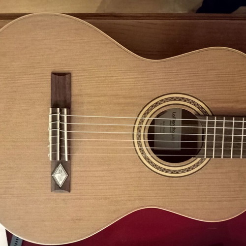 Classical guitar 7/8 new with case, cedar top, mahogany sides