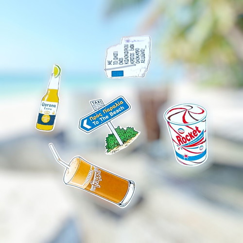 Greek Summer Nostalgia Sticker Pack new