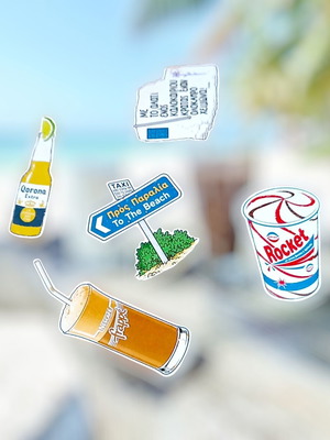 Greek Summer Nostalgia Sticker Pack new