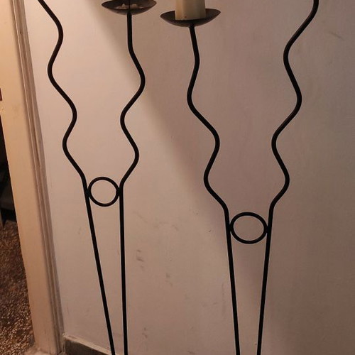 Slim candle holders set of 2
