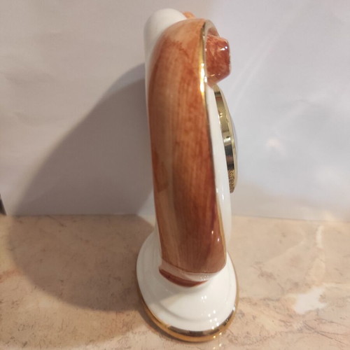 Ceramic clock with battery like new, analog table clock