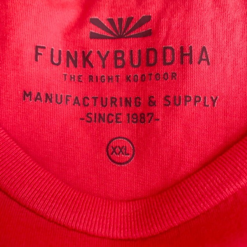 Funky Buddha T-shirt new, size XXL, red