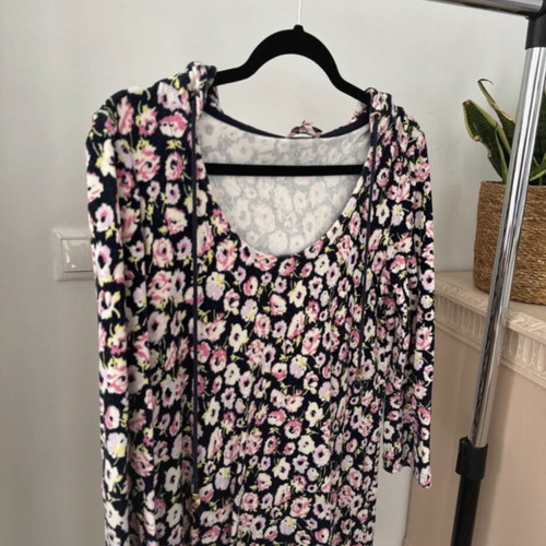 Juicy Couture mini dress with hood, terry fabric, medium size like new
