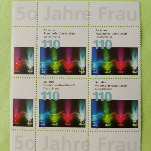 German stamps 1999 first day cover Bonn, mint block of four