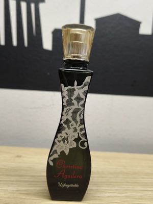 Christina Aguilera Unforgettable empty perfume bottle used