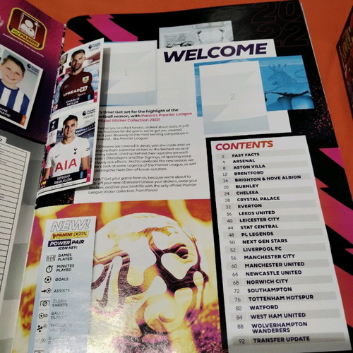 Panini album Premier League 2022 new, empty with 6 stickers and 40 packs