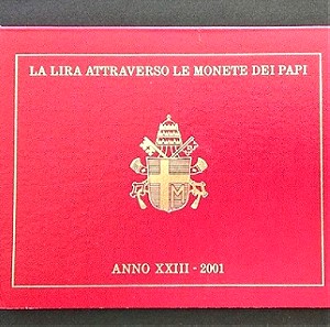 Vaticano Coin Set 2001 BU Folder ANNO XXIII - MMI