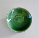 Green ceramic pineapple-shaped aroma diffuser, 8cm