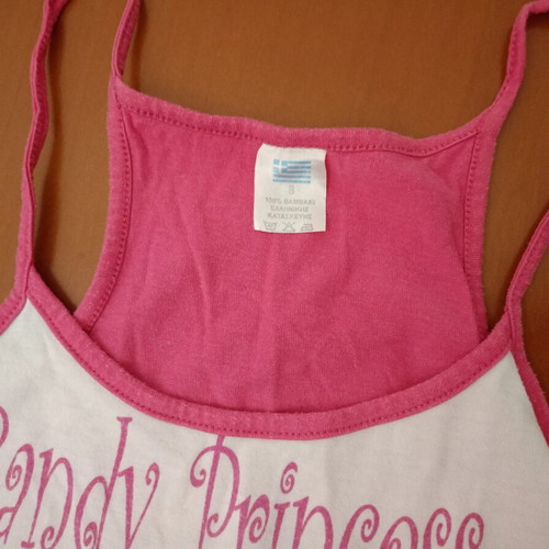 Candy Princess pink summer nightdress used, 100% cotton, size 8