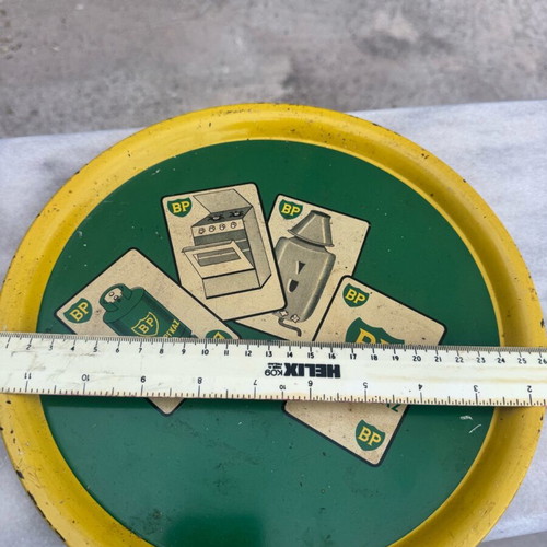 BP metal promotional tray like new, Supergaz 1960s