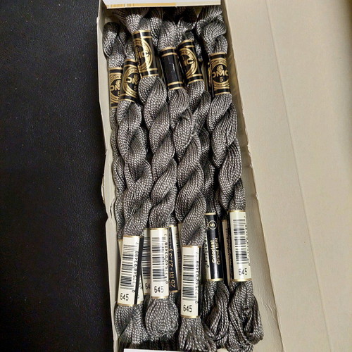 DMC Cotton Perle embroidery threads new, set of 10, color No 645