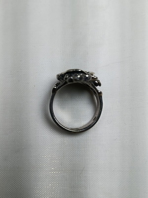 Silver 925 Sterling Ring used, size 18.6, 7.3g