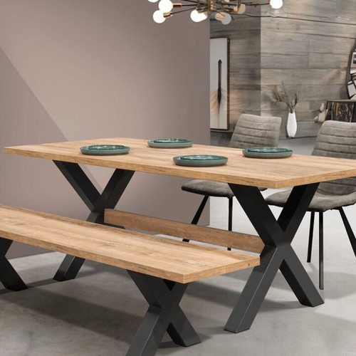Ξύλινη τραπεζαρία σαν καινούργιο 200x90x75