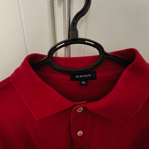 Gant Polo Shirt 2XL Long Sleeve Used Bordeaux Cotton