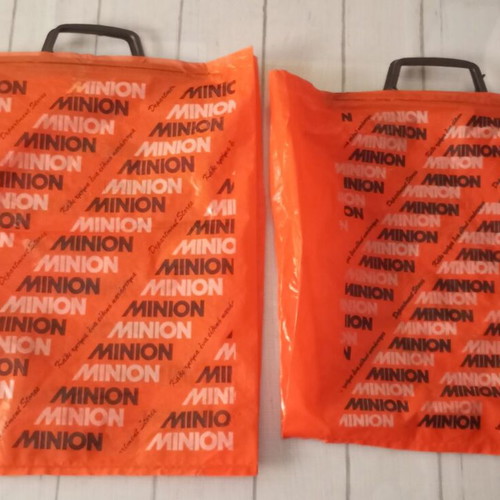 Minion plastic shopping bags vintage set of 2, like new