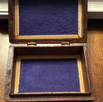 Handmade carved wooden jewelry box like new with velvet lining